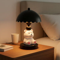 Adorable Design Bear Table Lamp Creative Design Cartoon Bear Night Light Decorative Accent Cute Desk Lamp Soothing Radiance for Children, Bedroom