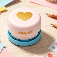 Hole Puncher with Alignment Guide Handheld Decorative Paper Punch Craft Punch Tool Embossing-Style One-Handed for Crafters