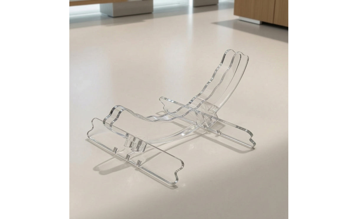 Clear Acrylic Bike Stand Stable Two-Wheeler Parking Stand Modern Bike Parking Rack Low-Profile for Cyclists