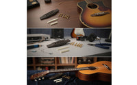 Wooden Guitar Bridge Assembly Replacement Acoustic Guitar Bridge Sturdy Hardware Long-Lasting for Guitarists