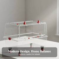 Large Space Transparent Hamster Villa Chewresistant Transparent Hamster House Spacious Interior Rodent Habitat Easy to Clean for Children, Indoor, Bedroom, Kids' Room, Home