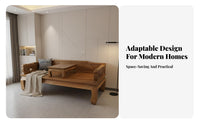 Modern Chinese Daybed Bed Small Apartment Friendly Chinese Arhat Bed Multi-Functional Carved Wooden Daybed for Homeowners, Adults, Home Office