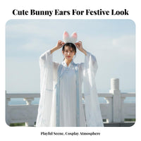 2 Pieces Soft Hare Ear Fastener S Ancient Design Hare Ear Hair Fastener S Creature Ears Cute Design Costume Headwear Easy To