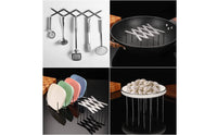 Retractable Pot Lid Holder Versatile Expandable Plate Rack Space Saving Stainless Steel Plate Organizer for Countertop, Cabinet, RV