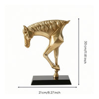 Horse Sculpture with Pedestal Sleek Horse Statue Luxury Ornament for Homeowners, Office