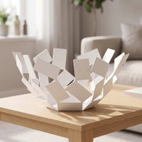 Geometric Fruit Basket Modern Stainless Steel Fruit Basket Creative Tray for Home Decor
