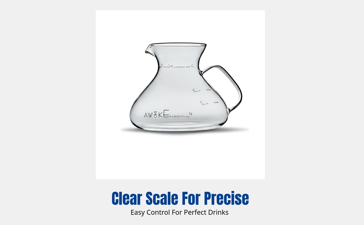 Glass Drip Over Coffee Sharing Pot, With Scale, Tea Kettle