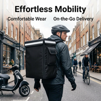 Insulated Delivery Backpack for Drivers, Waterproof Food Delivery Bag 50L, Hot Food Carrier Backpack, Delivery Bag for Takeaway Food