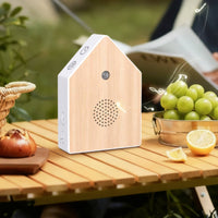 Compact House-Shaped Sound Machine White birdSong Sound Machine Sensor Window Indoor Device Side Buttons