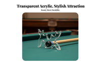 Branched Pool Bridge Head Lightweight Moosehead Cue Rest Transparent Pool Stick Holder