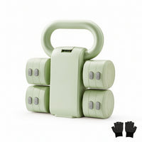 Dumbbell with Kettlebell Handle Compact Adjustable Dumbbell Multifunctional
