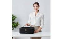 Insulated Lunch Bag Oxford Cloth Zippered Lunch Bag Silver Interior Top Handle