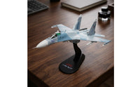 -27 Model 1:100 Scale Aircraft Model Collectible Fighter Jet with Stand Aviation Enthusiasts, Collectors, Desk, Office
