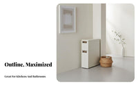 Slim Rolling Cart Space Saving Drawer Unit Installationat No Cost Easy Setup for Homeowners, Renters, Narrow Areas, Kitchen