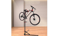 Foldable Design Adjustable Two-Wheeler Maintenance Stand Includes Tool Tray Bike Repair Stand Floor Bike Repair Rack for Cyclists, Workshop