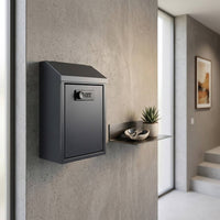 Compact Mailbox with Combination Lock Metal Wall Mailbox Secure Letterbox Modern for Entryways, Apartments, Offices