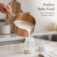Thickened Rose Gold Saucepan with Scale for Baby Food, Butter Melting, and Oil Heating