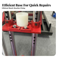 Professional Grade Shock Absorber Coil Compressor Tool Heavy Duty Dampening Repair Workbench Stable Base Motorcycle Shock Compressor Stand Adjustable Height for DIY Enthusiasts, Workshop, Garage
