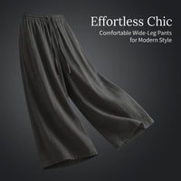 Ladies Wide Leg Trousers with High Waist Drawstring for Women, Barrel Fit Design for Casual Everyday Wear, Polyester Material with Shape Retention