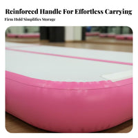 Multi-Purpose Inflatable Gymnastics Mat Shock Absorbing Air Track Mat Portable Air Tumble Track Long-Lasting for Combat Artists, Gymnasts, Cheerleaders, Home Use, Gym