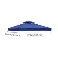 Replacement Gazebo Canopy Protection Double Tier Canopy Top Waterproof Gazebo Roof Cover for Backyard, Garden, Patio