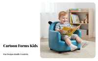 Cartoon Design Creature Character Chair Soft and Cuddly children's Upholstered Lounge Chair Comfortable Cushioning kids' Furniture Easy to Clean for Toddlers, Girls, Parents, Reading Corner, Playroom, Kindergarten, Bedroom