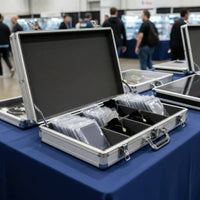 Aluminum Trading Card Case Large Capacity Aluminum  Card Holder Lockable for Tournaments