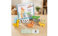 Animal Balance Blocks Montessori Wooden Stacking Game for Preschoolers
