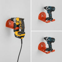 Shielding Drill Holder Space-Saving Drill Holder with Silicone Pads Heavy-Duty Wall-Mounted Tool Rack Easy to Install for DIYers, Handymen, Garage, Workshop