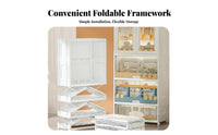 Installationtool-tool-free Foldable Storage Tower Easy Assembly Home Furniture Space-Saving Organizer Unit Large Capacity for Infants, Homeowners, Nursery, Bedroom, Narrow Spaces, Playroom