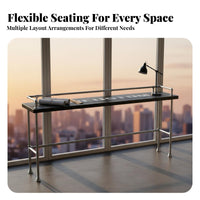 warehouse-inspired design Long Bar Table Dense Wood Top Pub Counter Iron Frame Indoor Furniture for Business Owners, Homeowners, Cafe, Restaurant, Small Spaces