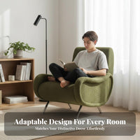 Nordic design Upholstered Single Sofa Designer Inspired accent Chair Minimalist Look Indoor Furniture Comfortable Upholstery for Interior Designers, Young Adults, Homeowners, Living Room, Bedroom, reading corner reading corner, Apartment