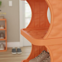 Space Saving Stackable Shoe Rack Easy Assembly Multi-Tier Shoe Shelf Long-Lasting PP Material for Entryway, Closet, Dorm Room