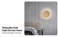 Ambient Radiance Round LED Wall Lamp Easy Installation Round LED Wall Light Long-Lasting Circular Accent Light Flicker-without Flicker for Interior Designers, Homeowners, Adults, Bedroom, Bedside, Showroom, Living Room