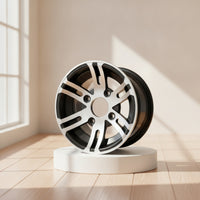 Rims with Multi-Spoke Face Machined Aluminum Wheel Rims Tough Components for Go-Karts Racers, Unpaved Terrain