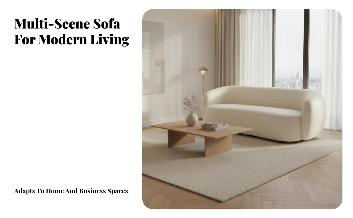 Cream design Curved sectional Couch Designer Look Curved sectional Sofa Minimalist Aesthetic Living Room Furniture adaptable Layouts for Apartment Dwellers, Business Owners, Interior Designers, Reception Area, spa, Bedroom