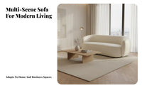 Cream design Curved sectional Couch Designer Look Curved sectional Sofa Minimalist Aesthetic Living Room Furniture adaptable Layouts for Apartment Dwellers, Business Owners, Interior Designers, Reception Area, spa, Bedroom