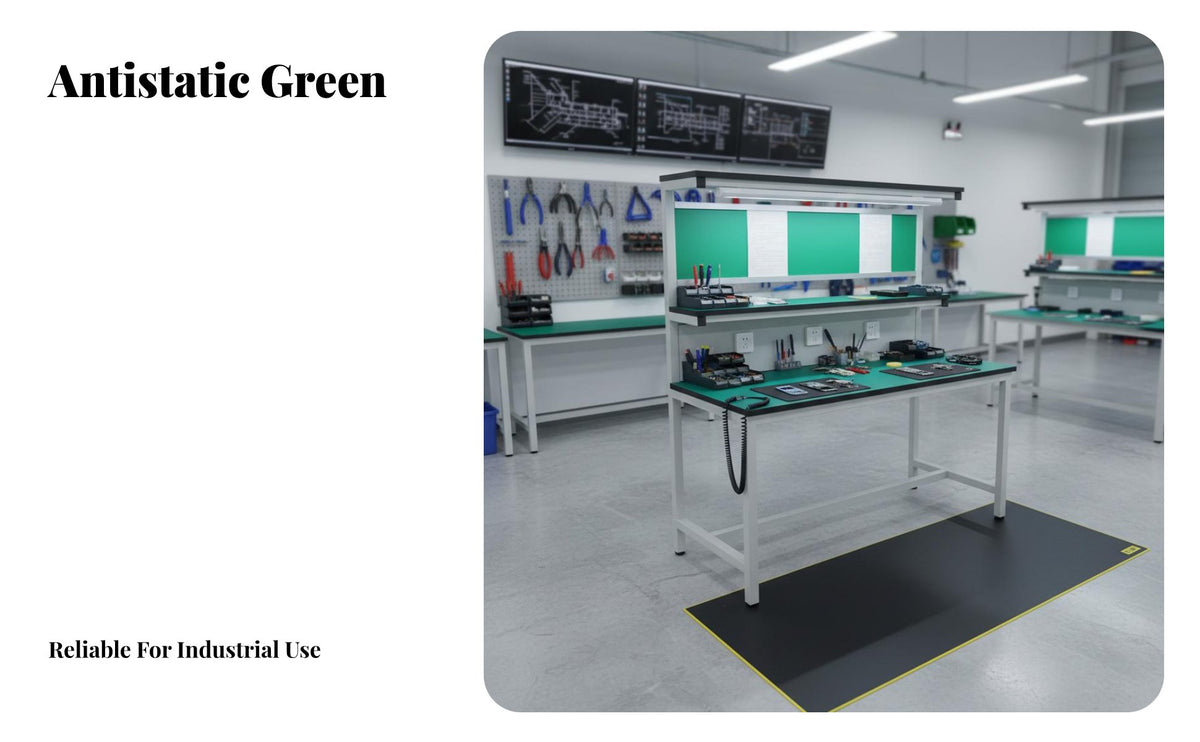 Reinforced Frame Anti-Static Workbench Lockable Drawers Lighted Assembly Table Electronics Repair Desk for Technicians, Engineers, Hobbyists, Factory, Laboratoryoratory Oratory, Garage