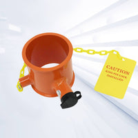 Fifth Wheel Lock Locking Device Sturdy King Locking Device with Warning Tag for Fleet Owners, Storage Yards