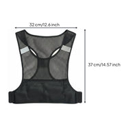 Running Vest Bag Reflective Front Chest Pack Hands Sports Vest with Pocket for Long-Distance Running Training