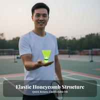 Long-Lasting LED Shuttlecock Windproof Light-up Badminton Shuttle High Elasticity for Amateur Players, Families, Training, Park