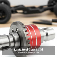 RC Car Front Rear Differential Universal Fit Front Rear Differential High Durability Steel Bevel Gear for Outdoor Bashing
