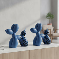 Balloon Dog Figurine Modern Balloon Dog Sculpture Creative for Art Lovers, Living Room, Bookshelf, Office