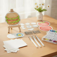 Textured Drawing Kit Textured Craft Kit with Easel Mixed Media Art Set for Kids, Beginners, Classroom