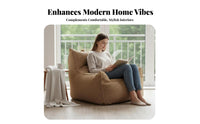 Soft and snug Single-Person Floor Lounger Modern Design Bean Bag No Assembly Required Lounge Chair Ergonomic Support for Young Adults, Students, Teenagers, Living Room, Bedroom, studying corner, Apartment