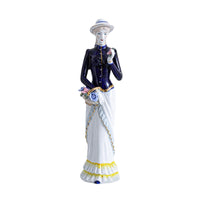 European-Style Ceramic Figurine Glazed Female Figurine Glossy Ceramic Statue Painted for Collectors