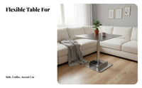 Light Luxury and design C-Shaped Sofa Table Nordic stylistic Home Furnishing Modern Design Household Furniture Space-Saving for Small Apartment Residents, Cafe Owners, telecommuting Workers, Living Room, Bedroom