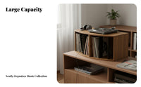 Multifunctional Vinyl Storage Rack Large Capacity Vinyl Player Stand with Album Storage Stable Structure Easy Assembly for Audiophiles