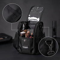 Makeup Organizer Bag Portable Cosmetic Organizer with Clear Panel Transparent Case for on-Set