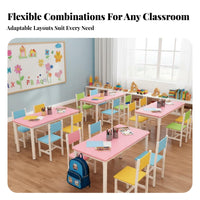 Kindergarten Drawing Table Easy to Young Children Colorful Craft Table Sturdy Construction Preschool Study Desk for Students, Childcare Center